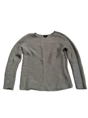 Talbots Petites Ribbed Grey Sweater Small